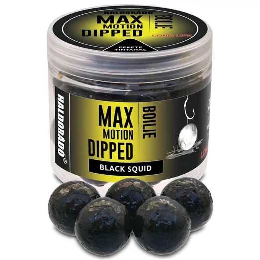 Haldorádó MAX MOTION Boilie Dipped 20 mm - Fekete Tintahal 80g