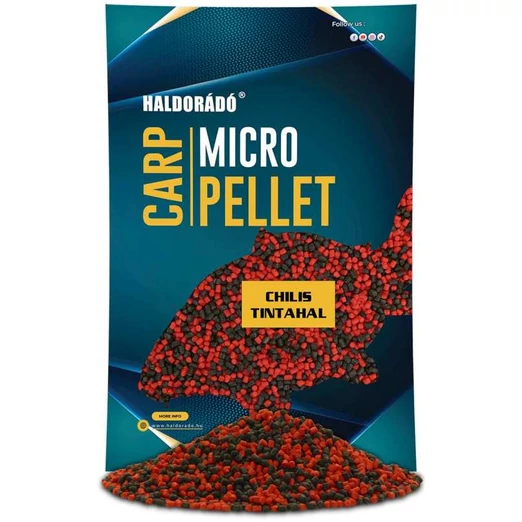 Haldorádó Carp Micro Pellet - Chilis Tintahal 600g