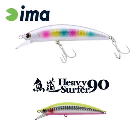 Ima Heavy Surfer 90HS 90mm 28g 112 Chart Back Pink Glow wobbler
