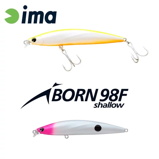 Ima Iborn 98F Shallow 98mm 13g 020 PH Pearl Dot wobbler
