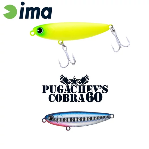 Ima Pugachevs Cobra 60 60mm 6g 105 Blue Back Red Gill wobbler