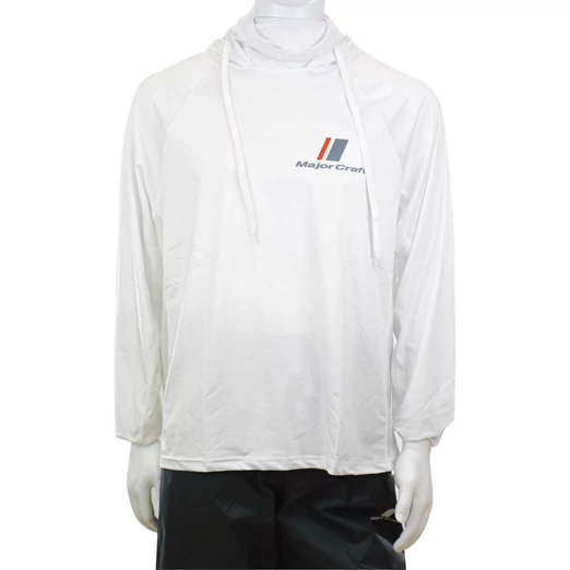Major Craft Sun Protection Hoodie UV-álló kapucnis felső L White