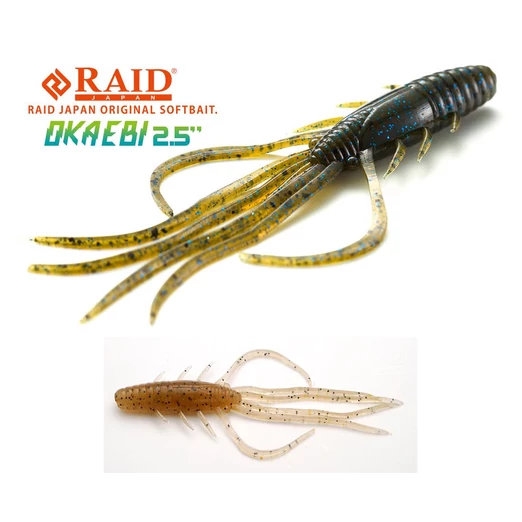 Raid Japan Oka Ebi 2,5" 6,3cm 076 Pile Shrimp gumirák 6 db/csg