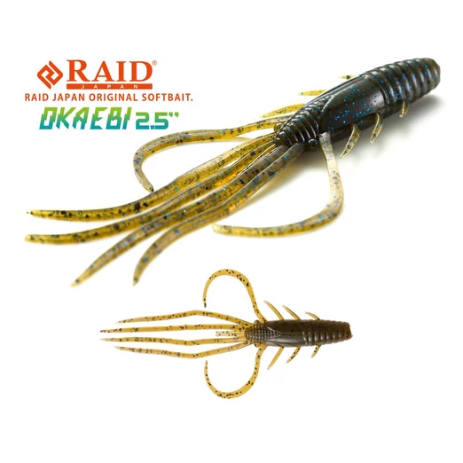 Raid Japan Oka Ebi 2,5" 6,3cm 001 Greenpumpkin Seed gumirák 6 db/csg