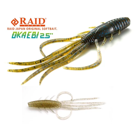 Raid Japan Oka Ebi 2,5" 6,3cm 040 Ghost Shrimp gumirák 6 db/csg