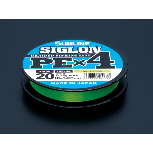 Sunline SIGLON PEx4 #0,4PE 0,106mm 150m Light green fonott zsinór