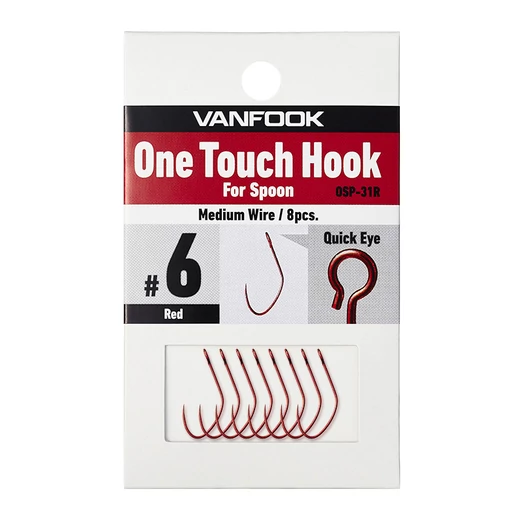Vanfook OSP-31R One Touch Hook 6 szakáll nélküli horog 8db