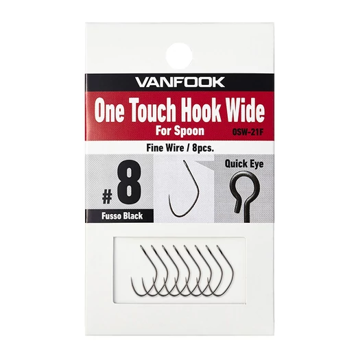 Vanfook OSW-21F One Touch Hook Wide 6 szakáll nélküli horog 8db