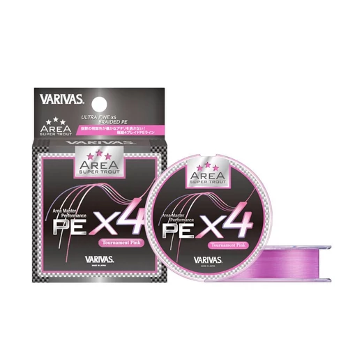 Varivas Super Trout Area PE X4 Tournament Pink 75m #0,2 0,074mm 6lbs fonott zsinór