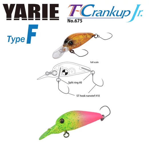 Yarie 675 T-Crankup JR Type F 28mm 1.8gr C34 Go Go Chart wobbler
