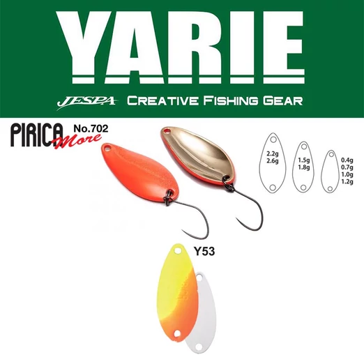 Yarie 702 Pirica More 2.6gr Y53 Lemon/Orange kanál villantó