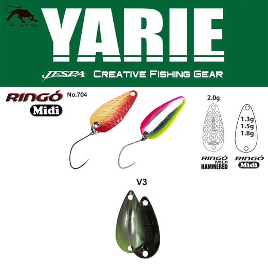 Yarie 704 Ringo Midi Hammered 2.0gr V3 Ayu kanál villantó