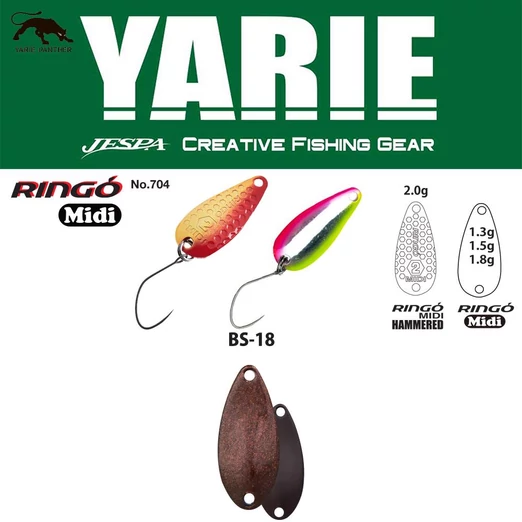 Yarie 704 Ringo Midi 1.8gr BS-18 Gradation R Dark Brown kanál villantó