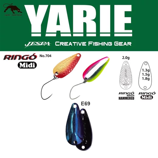 Yarie 704 Ringo Midi 1.8gr E69 Fire Blue kanál villantó