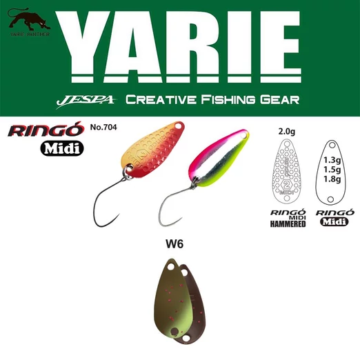 Yarie 704 Ringo Midi Hammered 2.0gr W6 Ehesukai kanál villantó