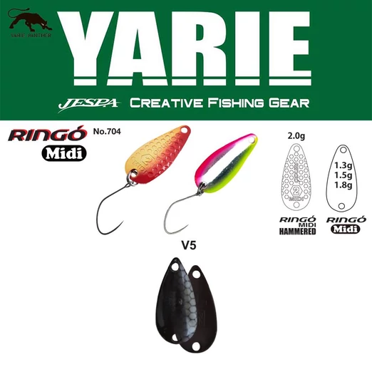 Yarie 704 Ringo Midi Hammered 2.0gr V5 D6 kanál villantó