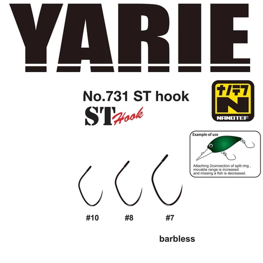 Yarie 731 ST Nanotef 06 Barbless horog 15 db/csg