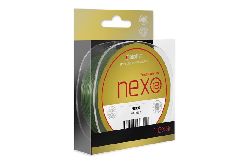 Delphin NEXO 12 zöld 1300m 0,14mm 22lbs fonott zsinór