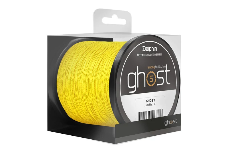 Delphin GHOST 4+1 sárga 0,18mm 20lbs 200m fonott zsinór