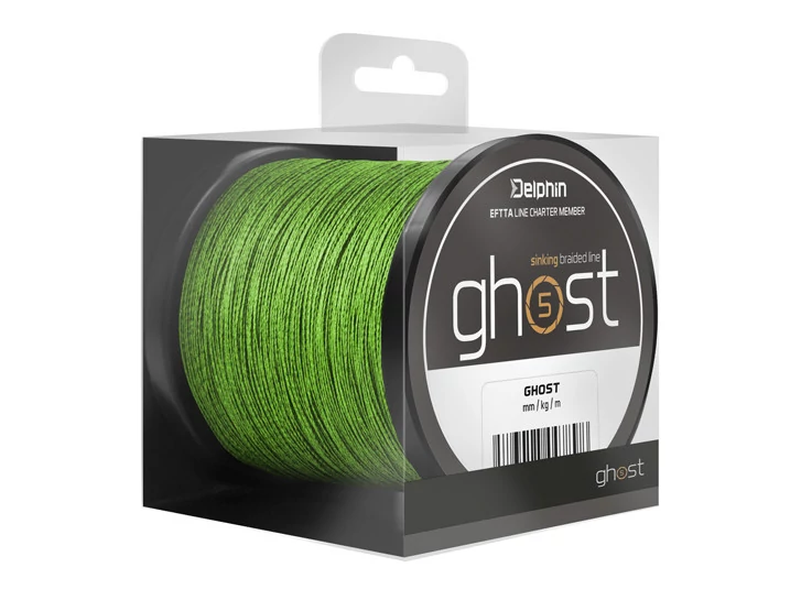Delphin GHOST 4+1 zöld 0,33mm 40lbs 200m fonott zsinór