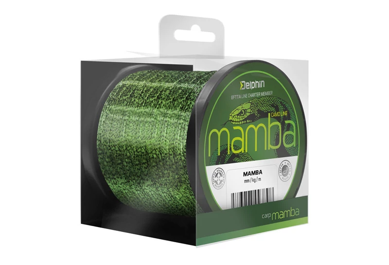 Delphin MAMBA Carp camou 0,34mm 17,8lbs 600m monofil zsinór