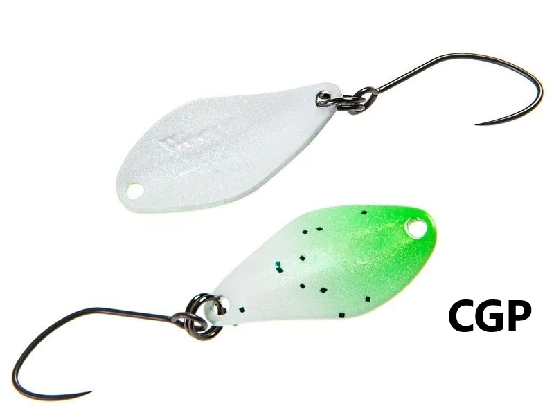 Nories Masukuroto Weeper 20mm 0.9g #066 kanál villantó (Chartreuse Glitter / Perl)