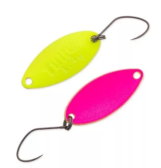 Nories Masukuroto Tulle 24mm 1.4g #002 kanál villantó (Fluo-Gelb / Pink)