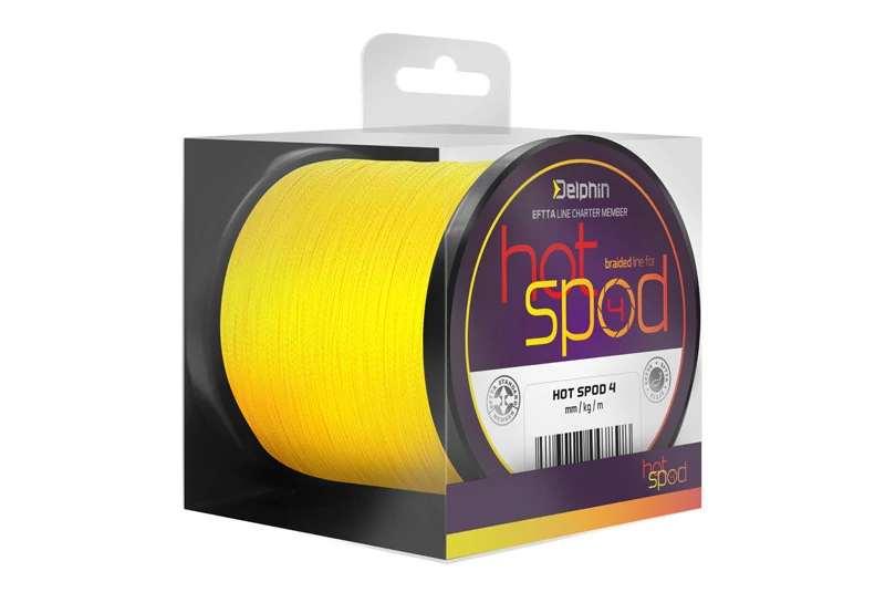 Delphin HotSPOD 4 sárga 0,14mm 9,10kg 300m fonott zsinór