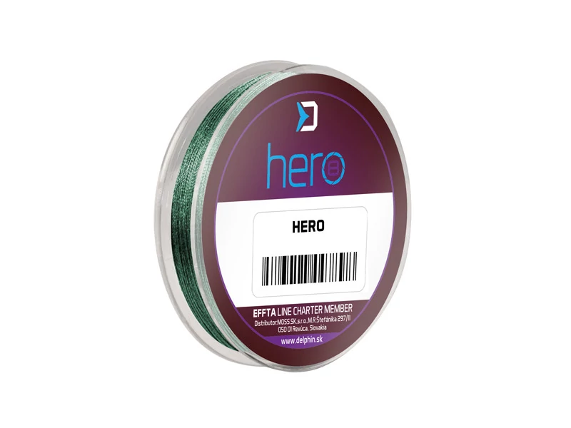 Delphin HERO 8 zöld 0,18mm 13,20kg 15m fonott előkezsinór
