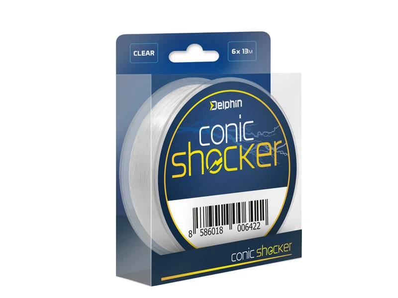 Delphin Conic SHOCKER 6x13m 0,26mm-0,45mm elvékonyodó monofil távdobó monofil előkezsinórzsinór