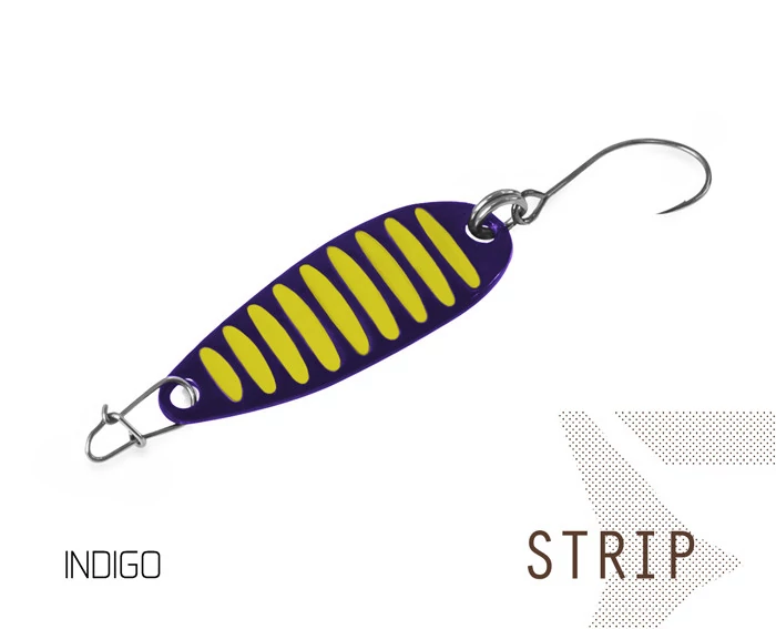 Delphin STRIP 7,5g INDIGO hook #10 villantó