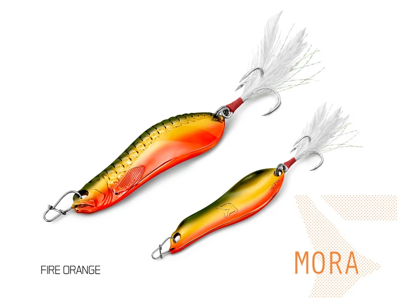Delphin MORA 30g FIRE ORANGE hook #4 villantó