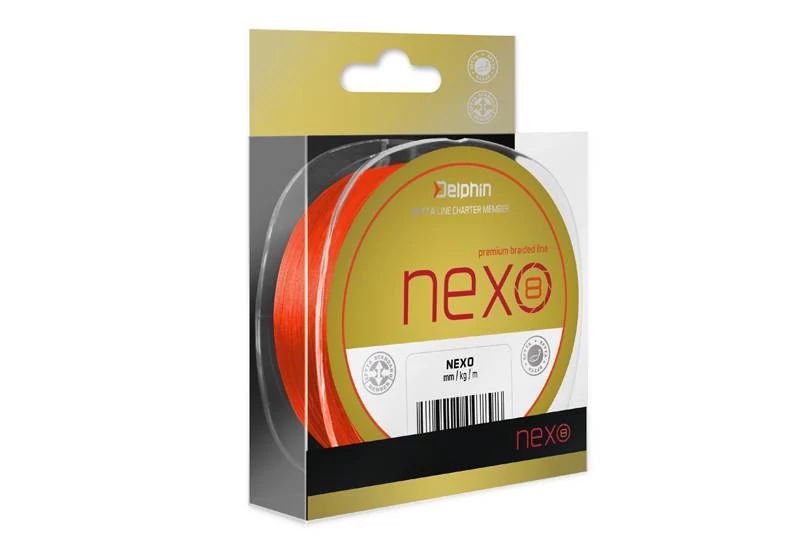 Delphin Nexo 8 1300m 0,10mm 13,6lbs fluo narancs fonott zsinór