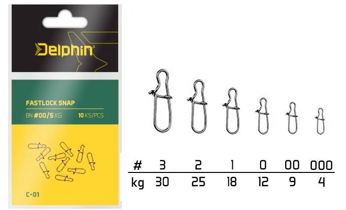 Delphin Fastlock Snap C-01 BN/00 10db