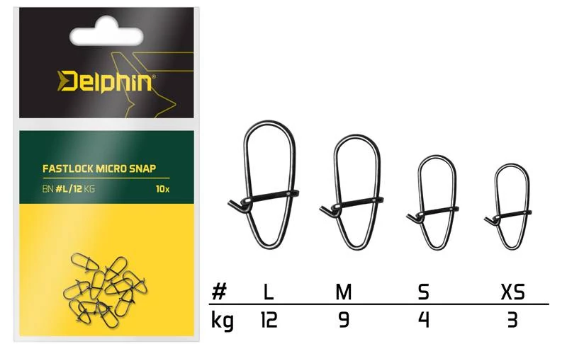 Delphin Fastlock micro snap M/9kg 10db