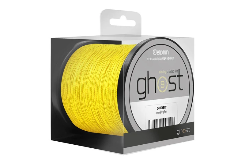 Delphin GHOST 8+1 sárga 0,16mm 8,2kg 600m fonott zsinór