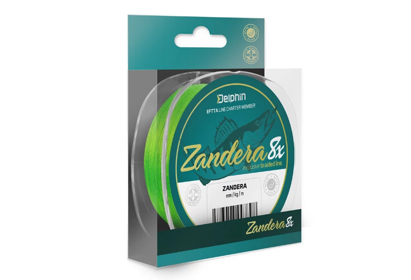 Delphin ZANDERA 8 fluo zöld 0,20mm 15,5kg 150m fonott zsinór