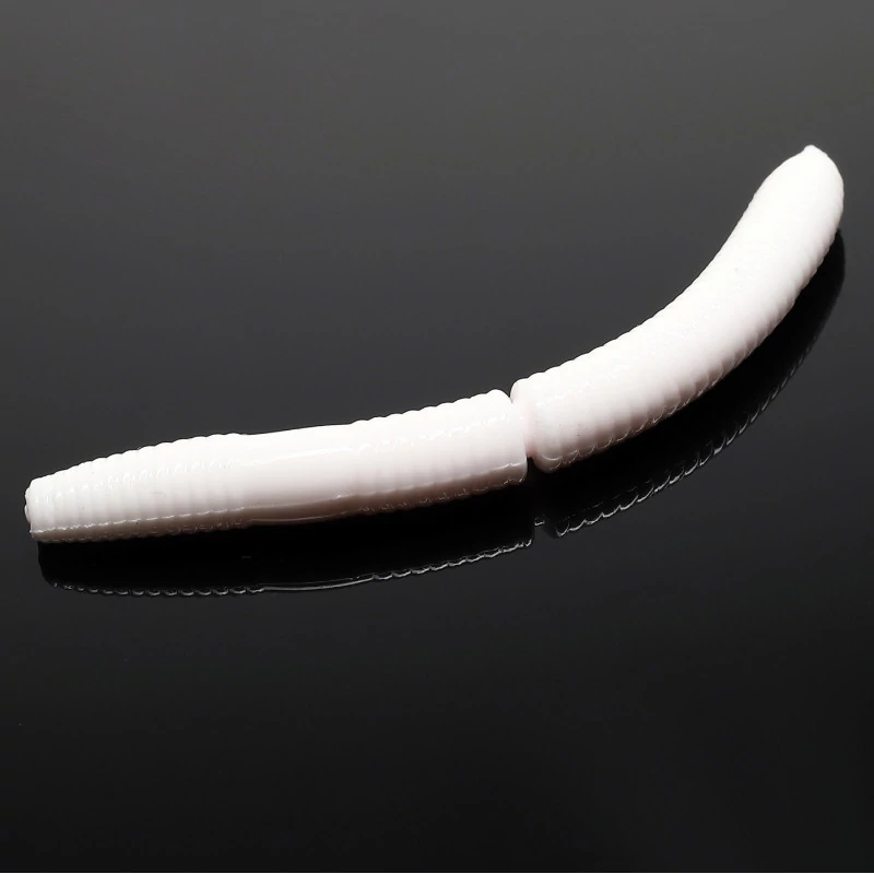 Libra Lures Fatty D'Worm 65 - 001 White plasztik csali