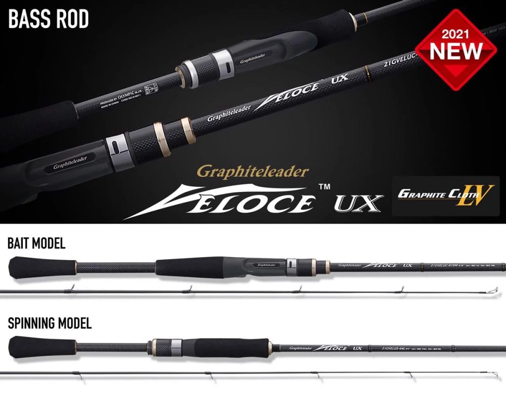 Graphiteleader Veloce UX 21 GVELUS 64L Fast 1,93m 3/8 OZ 10,5g Light pergető horgászbot