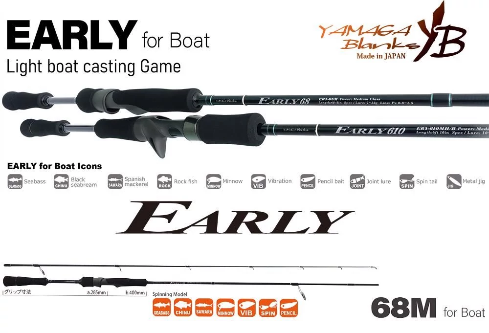 Yamaga Blanks Early Boat 68M 2,05m 7-32g pergető horgászbot