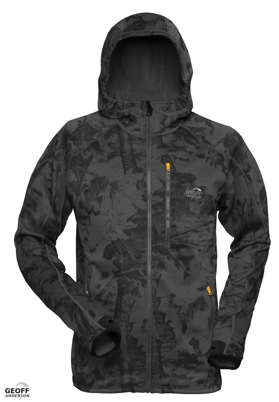 Geoff Anderson Hoody 3 dzseki, fekete levélmintás, XXXL