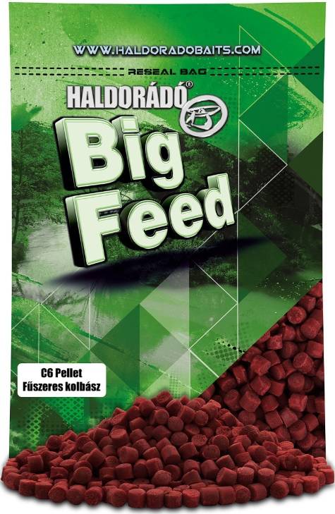 Haldorádó Big Feed C6 pellet 900g Fűszeres Kolbász