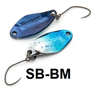 Nories Masukuroto Weeper 23mm 1.5g #067 kanál villantó (Silberblau / Blau-metallic)