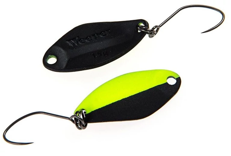 Nories Masukuroto Weeper 23mm 1.5g #022 kanál villantó (Fluo-Gelb / Schwarz)