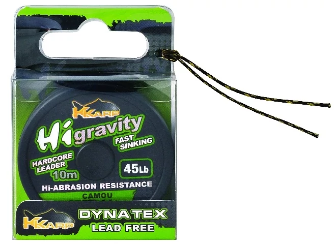 K-Karp Dyna Tex Hi-Gravity 10 m 45 lb camou fonott előkezsinór