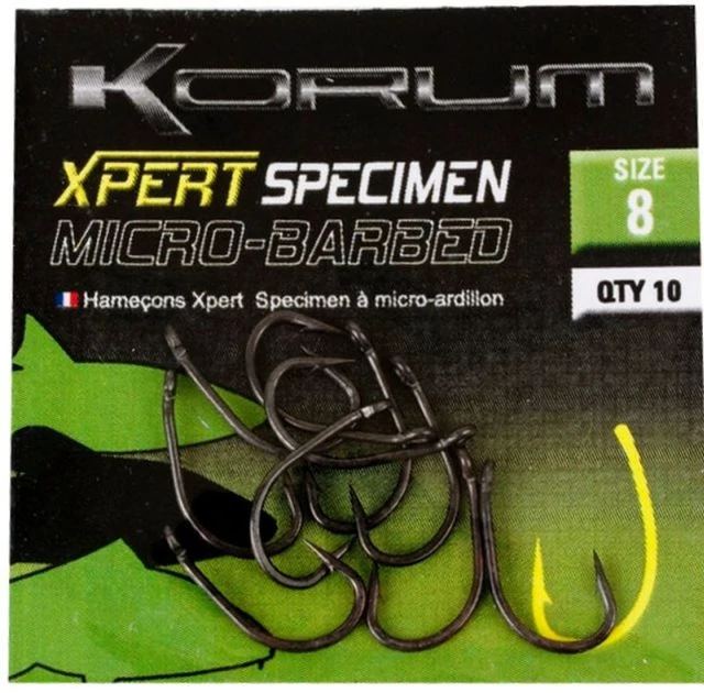 Korum Xpert Specimen Mikro szakállas horog 6, 10db