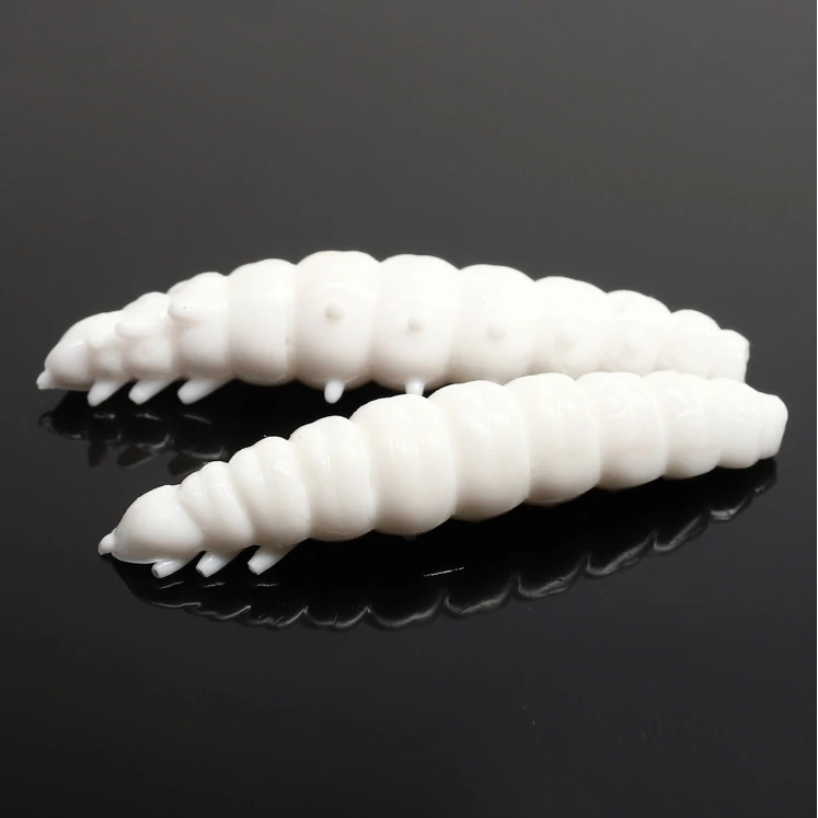 Libra Lures Larva 30 - 001 White plasztik csali