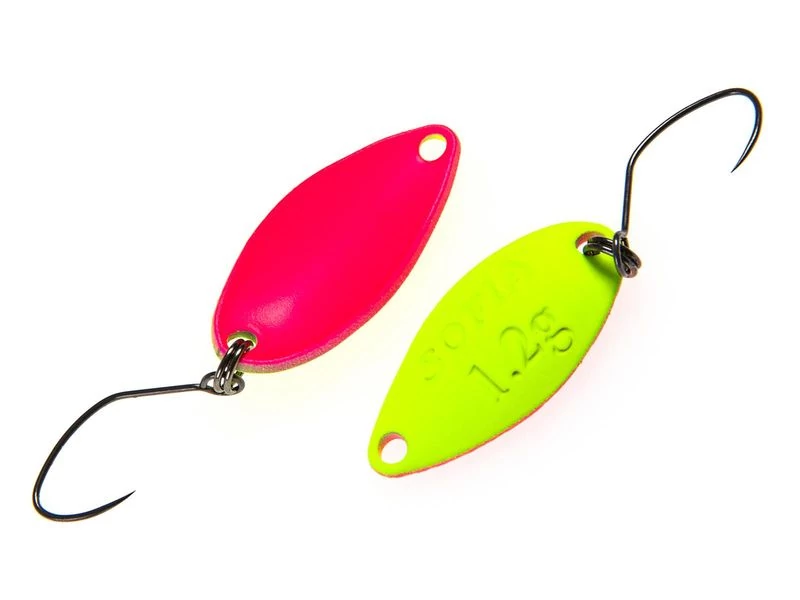 Nories Masukuroto Sofia 25mm 1.6g #002 kanál villantó (Fluo-Gelb / Pink)