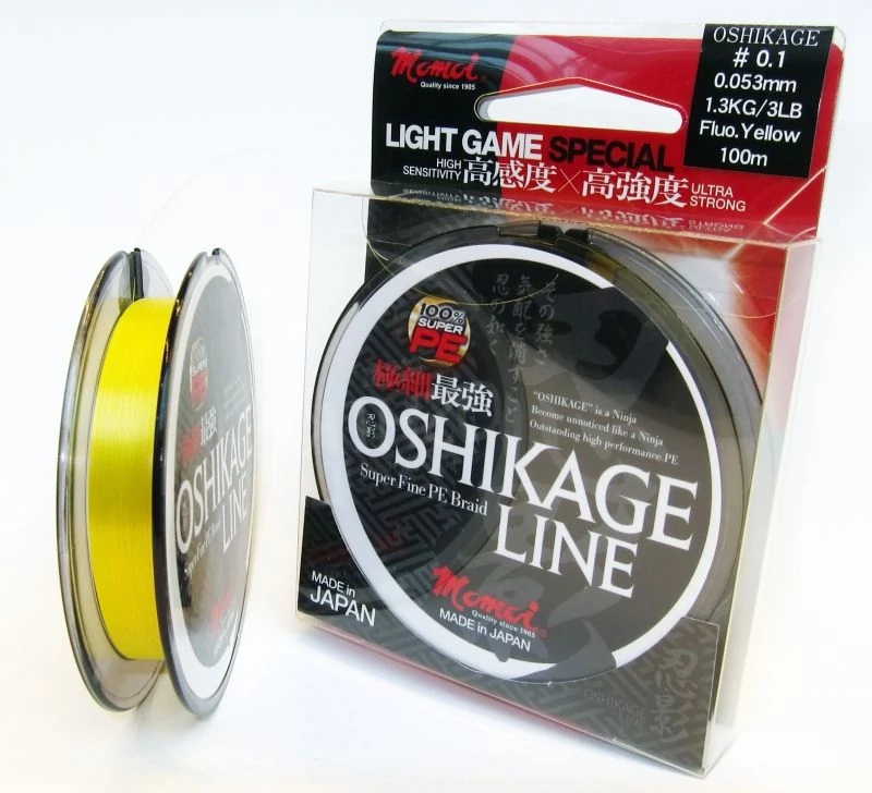 Momoi Oshikage PE 100m 0,091 FLUO YELLOW fonott zsinór