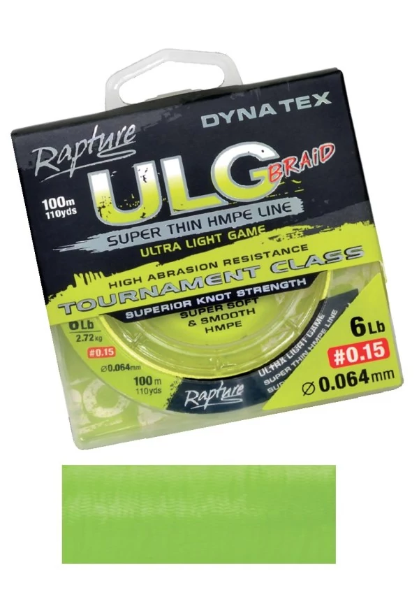 Rapture Dyna-Tex Ulg lime 100 m 0,043mm  fonott zsinór